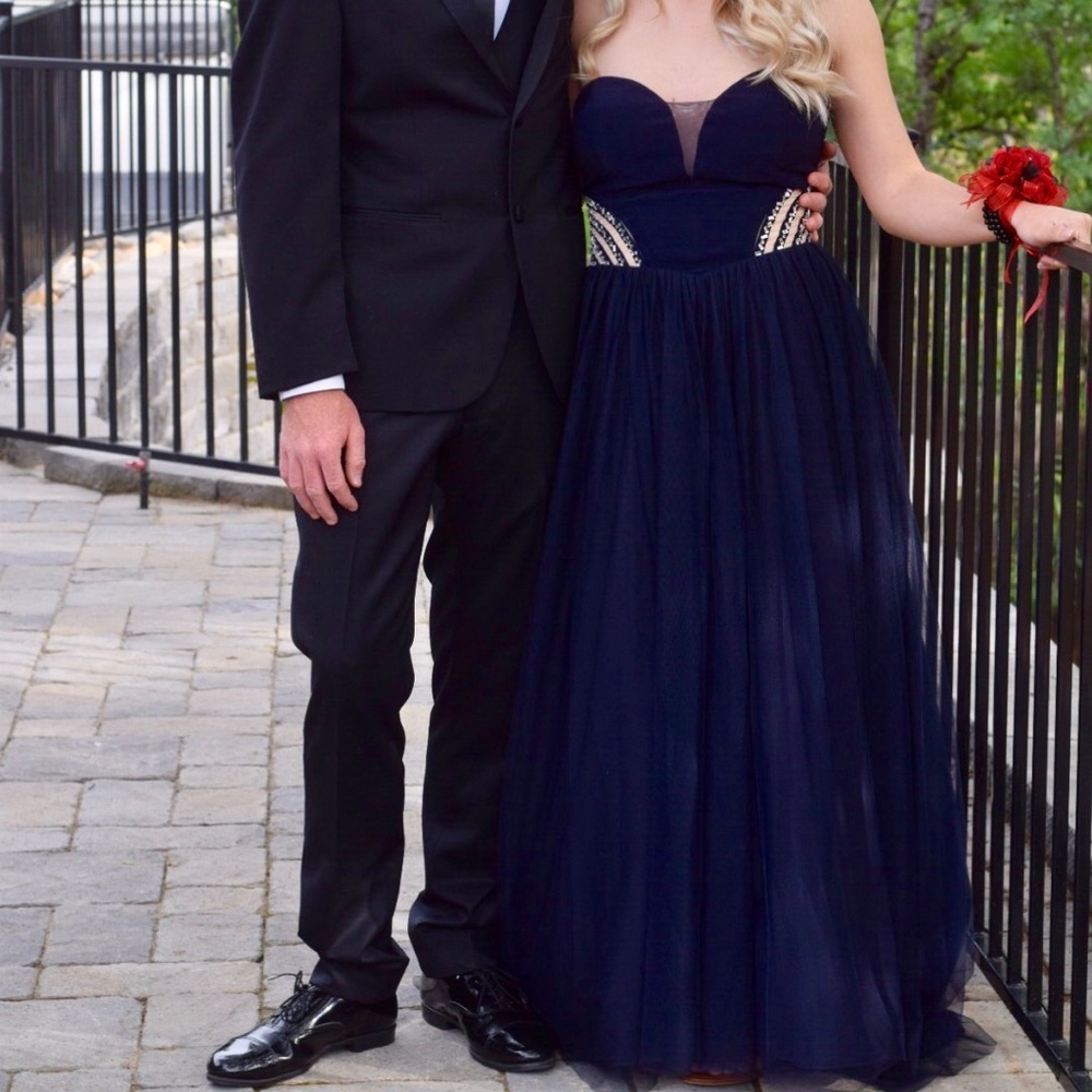 Strapless prom dress